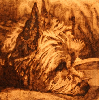 Pyrography on Basswood Image